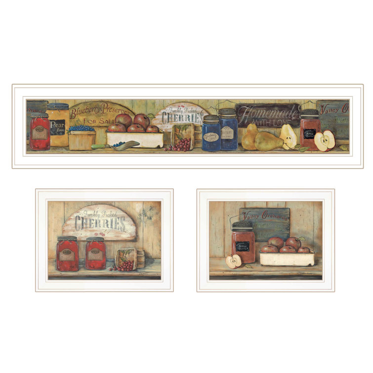August Grove® "Country Kitchen" Framed Wall Art, 3 Piece for
